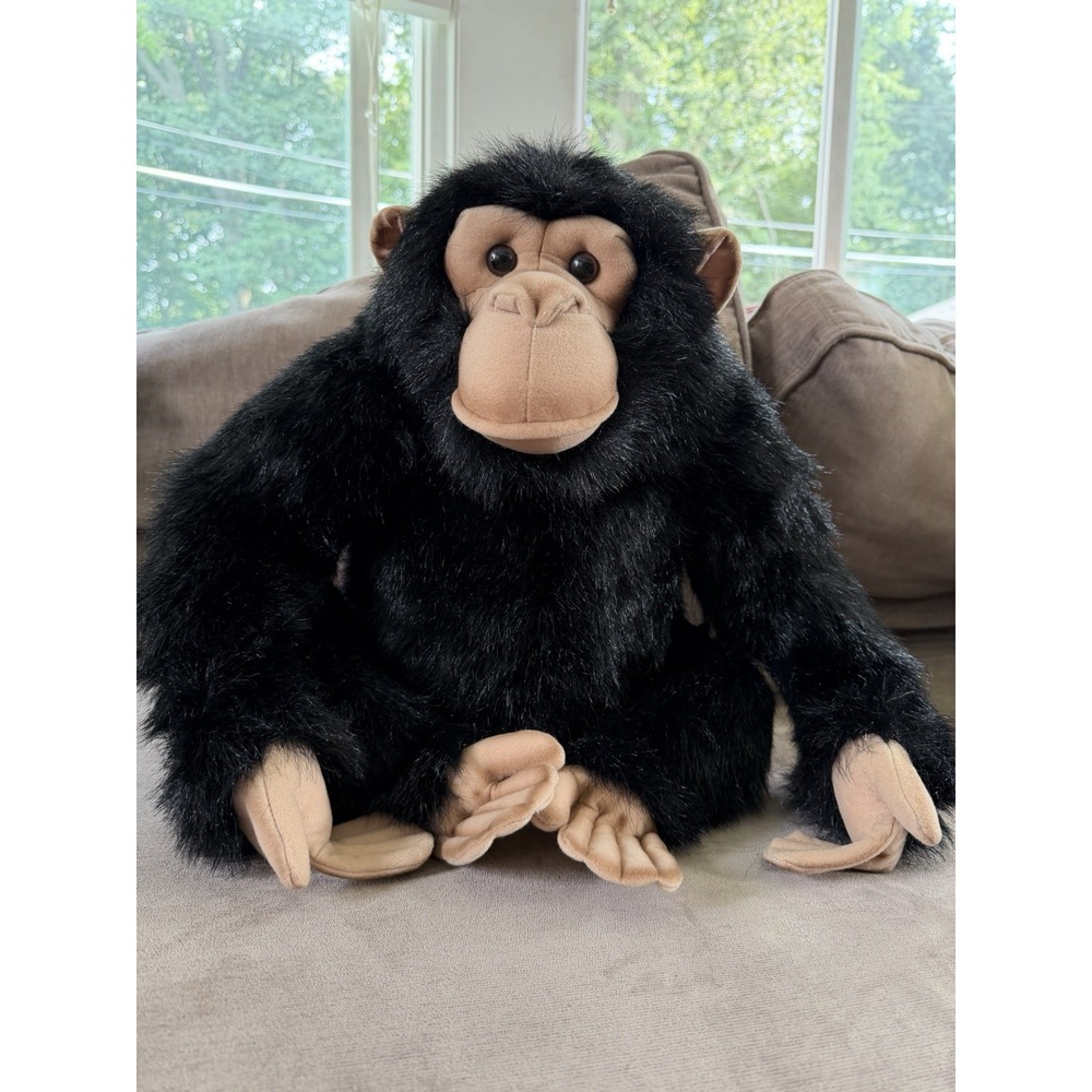 HANSA Chimpanzee Realistic Animal Stuffed Toy Sitting Mama Life Like Large Plush